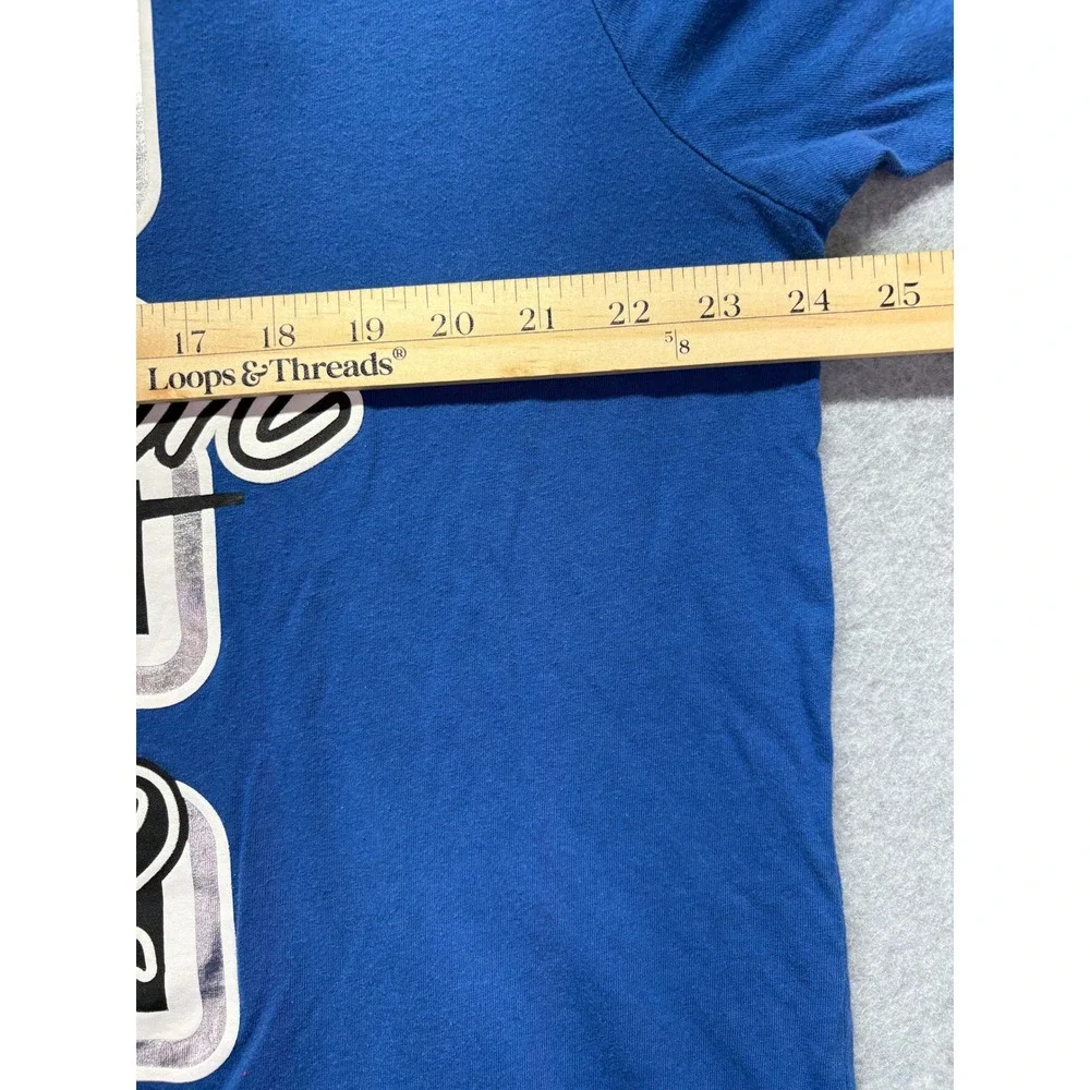 True Religion Mens Blue Graphic Tee Shirt TR Religion 02 Star Logo XL 109435C